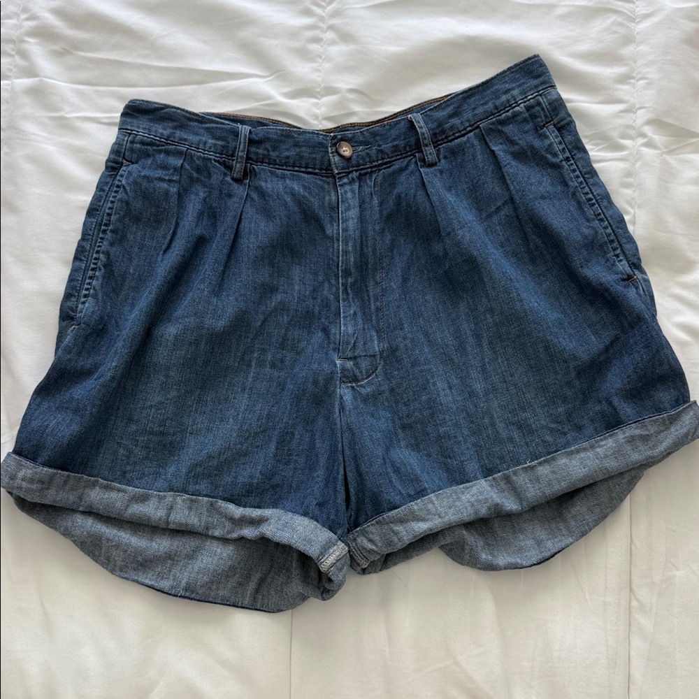 Denimist Blair Double Pleated Denim Shorts w/ Cuff Size 26 - Picture 2 of 9
